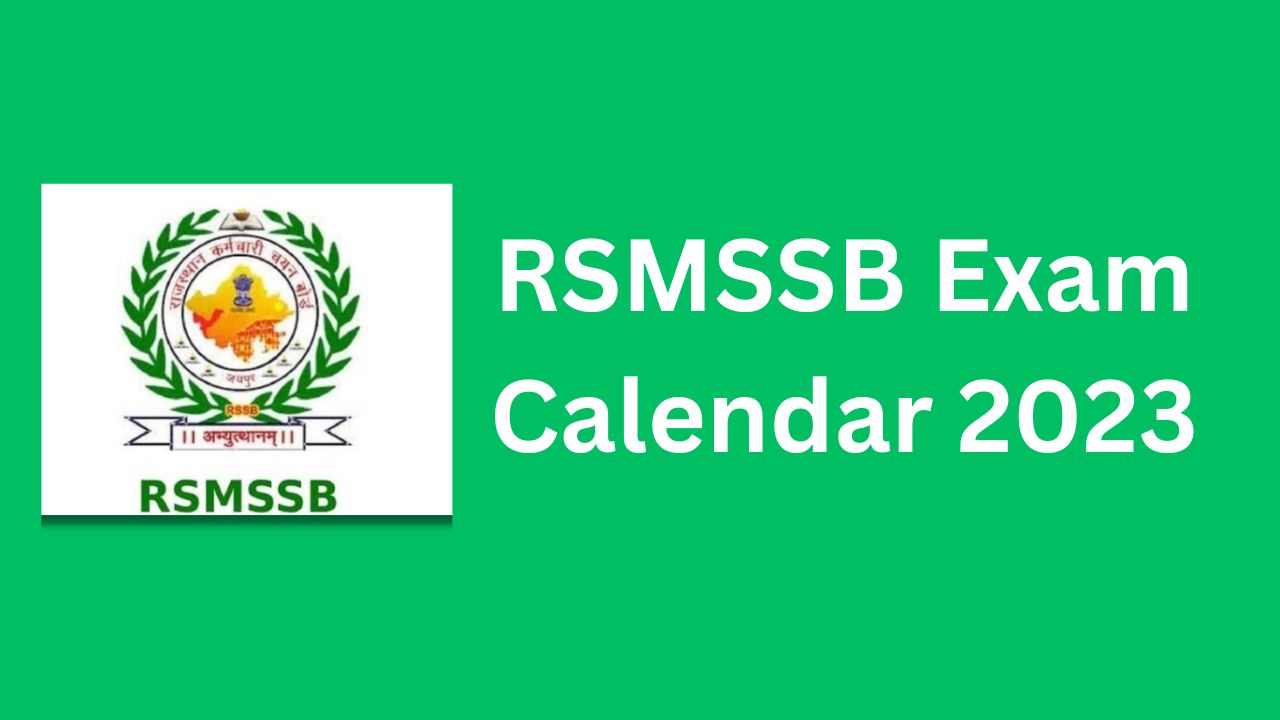 RSMSSB Exam Calendar