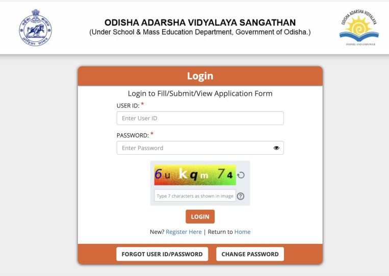 Steps to download OAVS admit card